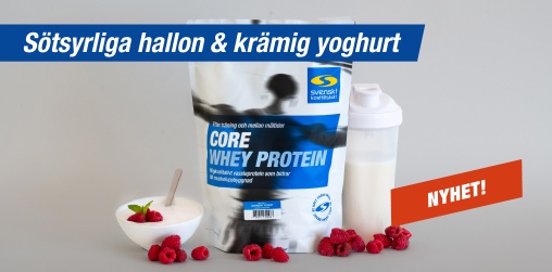Smaknyhet! Core Whey Protein i smaken Raspberry Yoghurt